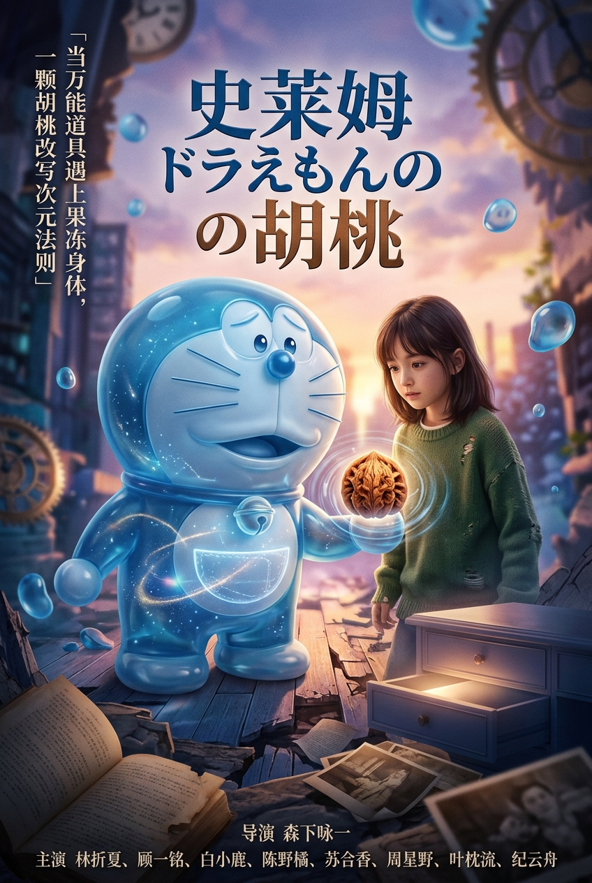 《史莱姆ドラえもんの胡桃》海报