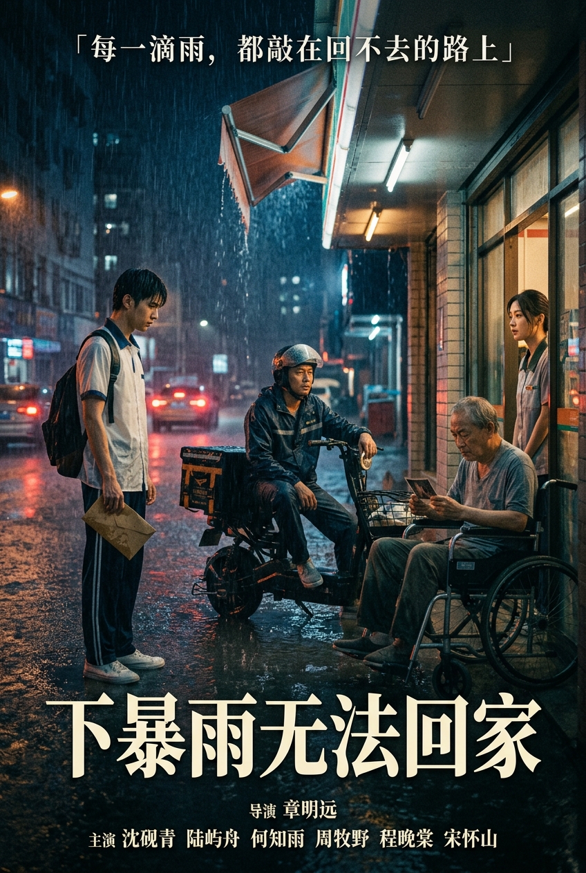 《下暴雨无法回家》海报