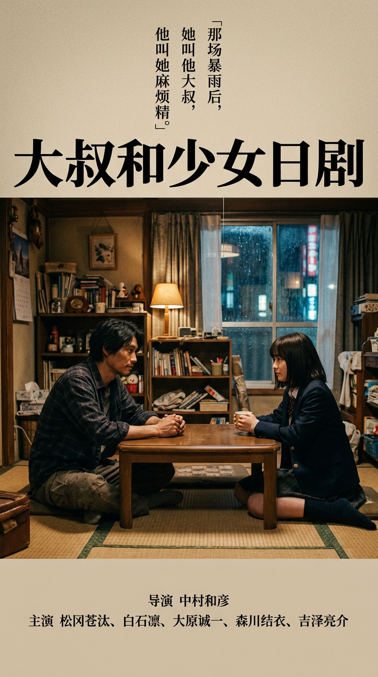 《大叔和少女日剧》雨夜便利店门口的静帧