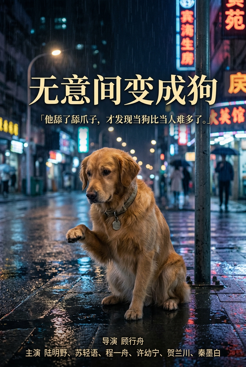 《无意间变成狗》海报