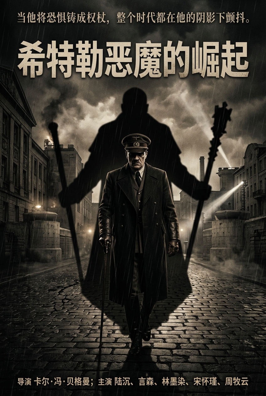 《希特勒恶魔的崛起》主视觉海报
